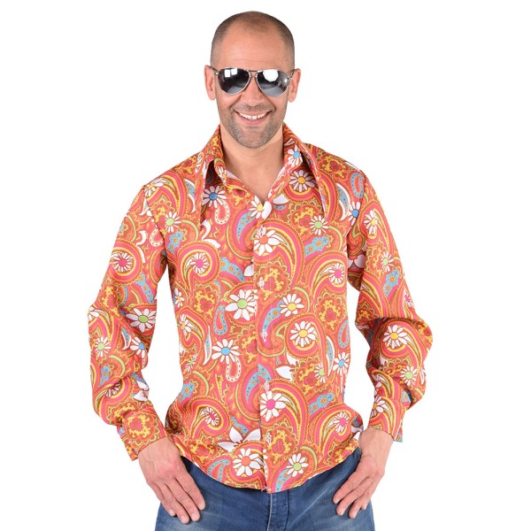 Herren Hemd 70's Hippie, Paisley