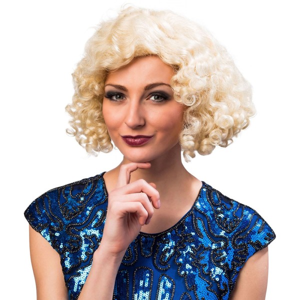 Damen Perücke Seitenscheitel, gelockt