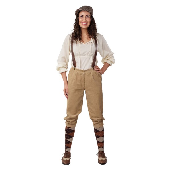 Damen Cord Knickerbocker Hose, beige