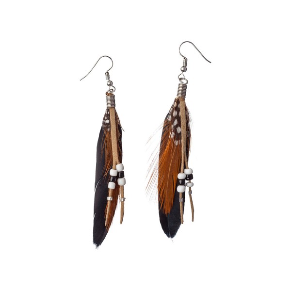 Ohrringe Indianerin mit Federn
