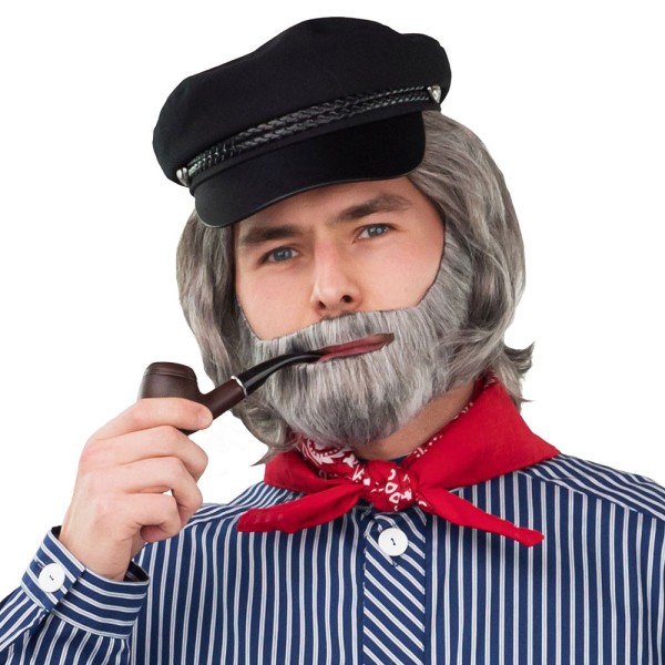 Fischer-, Kapitäns- oder Lokführer Mütze, schwarz