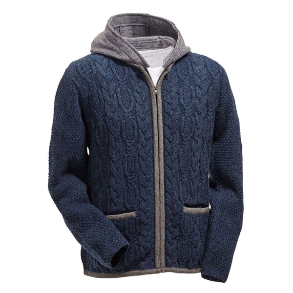 Herren Strickjacke, Hochstaufen Indigo