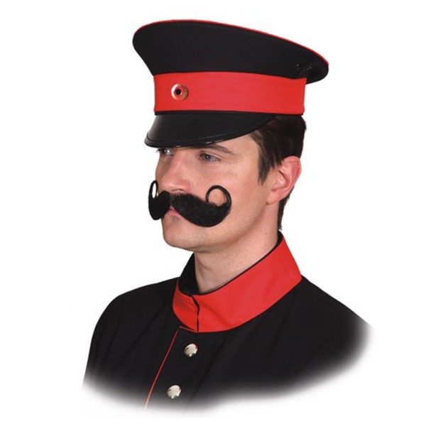 Uniform Mütze, schwarz/rot