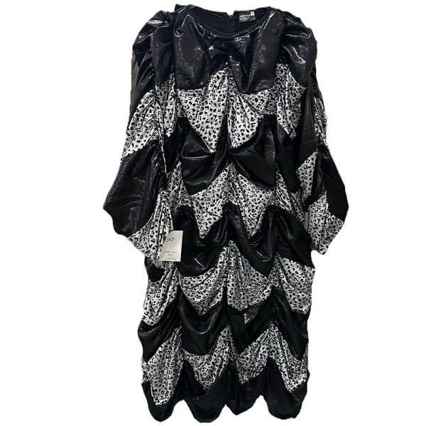 Strassenkleid, Guggekleider, gepunktet, schwarz/silber