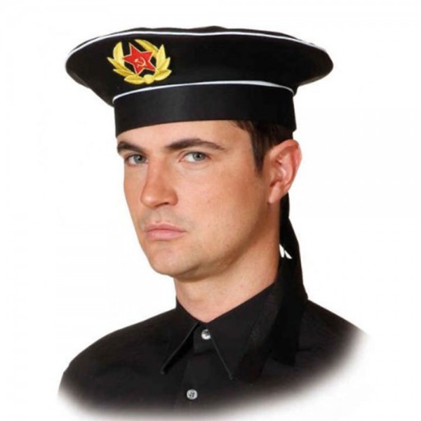 Russische Marine Mütze, schwarz