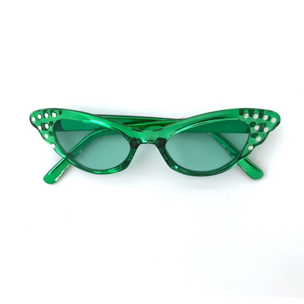Brille 50's Glamour mit Brillies, transparent