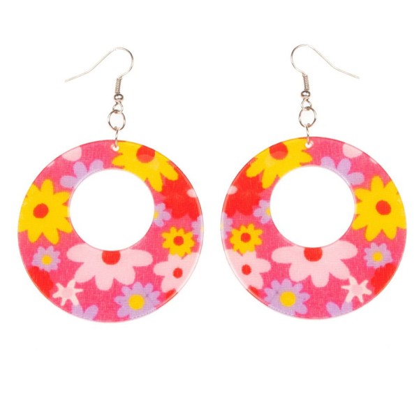 Ohrringe Hippieblume, pink