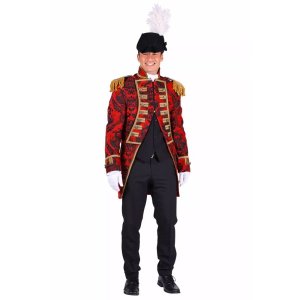 Brokat Jacke Nelson Herren, rot/schwarz