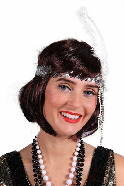 20's Paillettenstirnband mit Feder