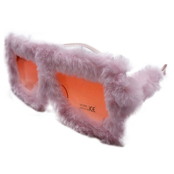 Brille Quadrat mit Fell