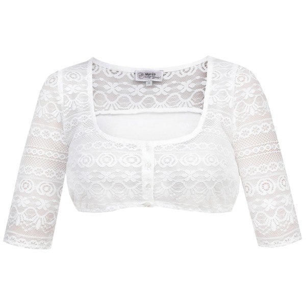 Dirndlbluse Ganina-Candia, Halbarm, ecru