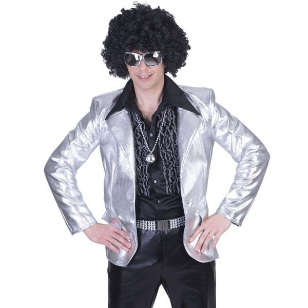 Herren Disco Jacke Fever, silber