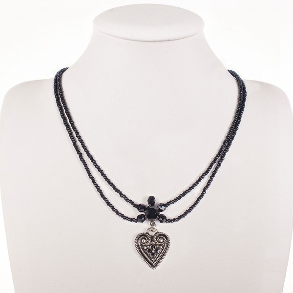 Trachtencollier, 2-reihig mit Herz