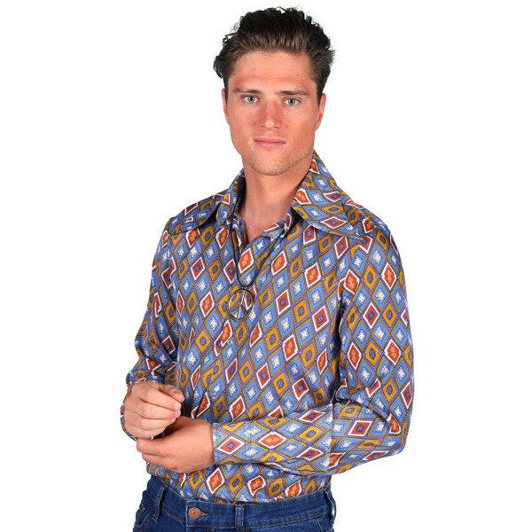 Herren Hippie Hemd Vintage, senfgelb