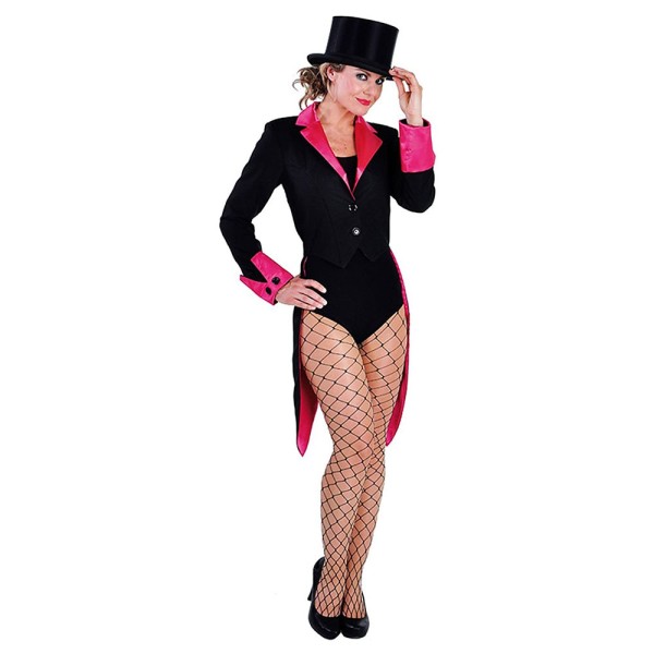 Damenfrack, schwarz/pink