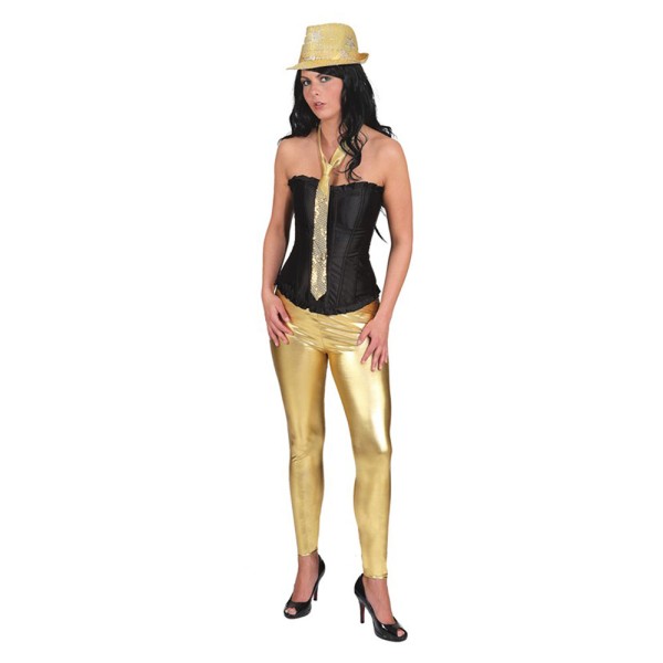 80's Leggings-Glanz, gold