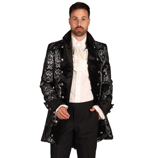 Barockjacke Royale, Herren, schwarz/silber