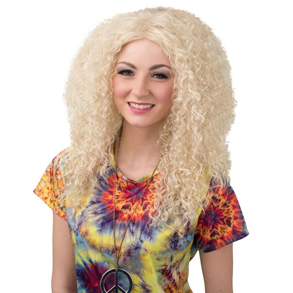 Damen Perücke 80er Jahre, wellig, blond