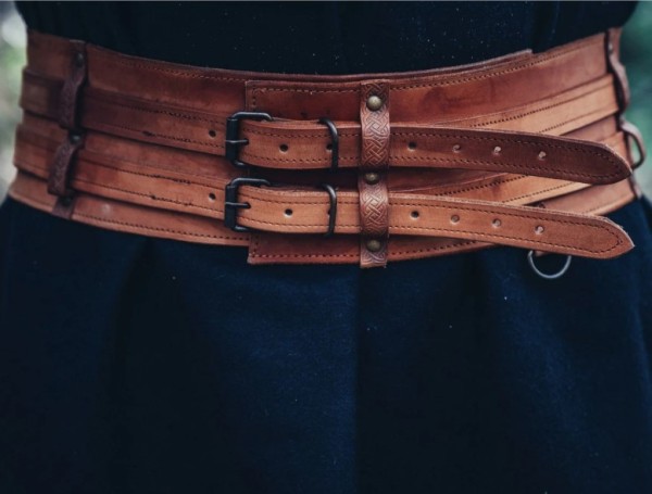 Mittelalter/Wikinger Gurt, Leder