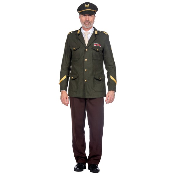 Herren Armee Offiziers Jacke Luxus, khakigrün