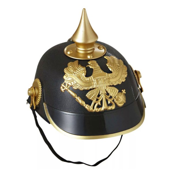 Pickelhaube Kaiser Wilhelm, schwarz/gold