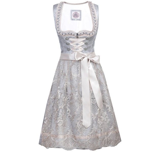 Dirndl Benita, 50 cm, eisblau/taupe
