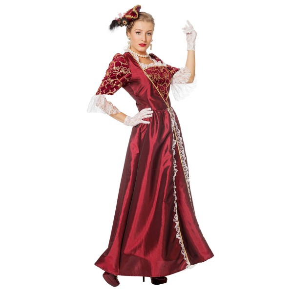 Damen Kostüm Marquise, Taft, bordeaux
