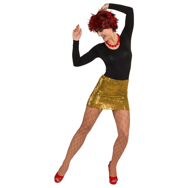 Damen Pailletten Minirock oder Top