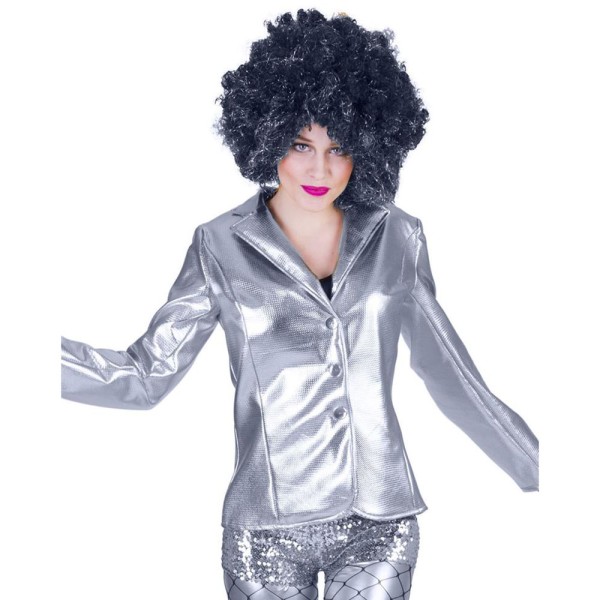 Damen Disco Jacke Fever, silber