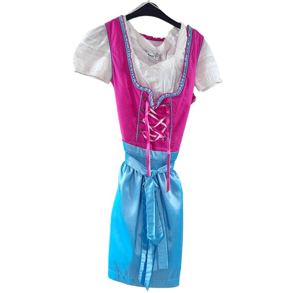 Dirndl Elicia, 58 cm, türkis/pink