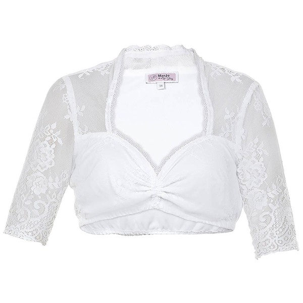 Dirndlbluse Luisa-Christina, Halbarm, ecru
