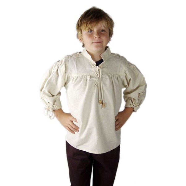 Kinder Mittelalter Hemd mit Ärmelschnürung