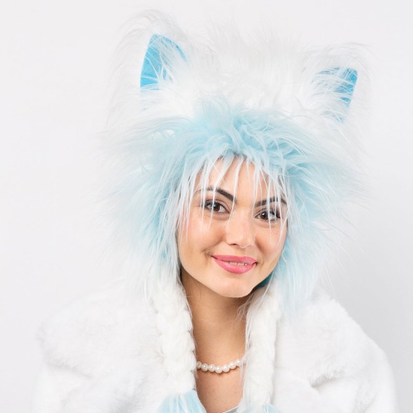 Plüschmütze Polarfuchs, struppig
