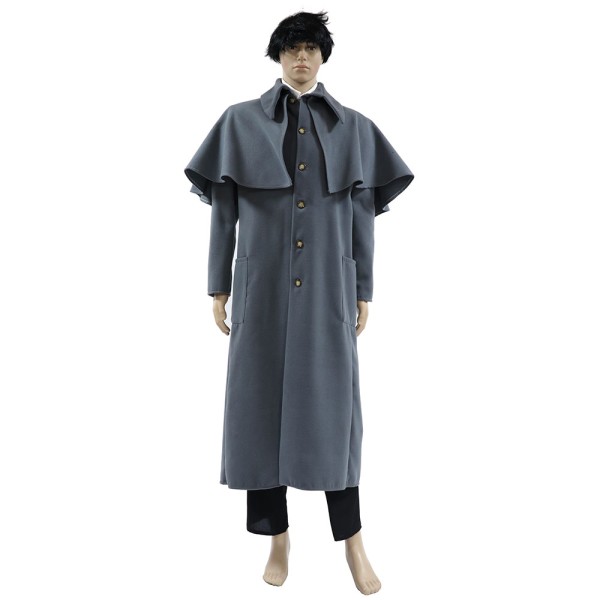 Herren Kutscher Mantel, dicker Stoff