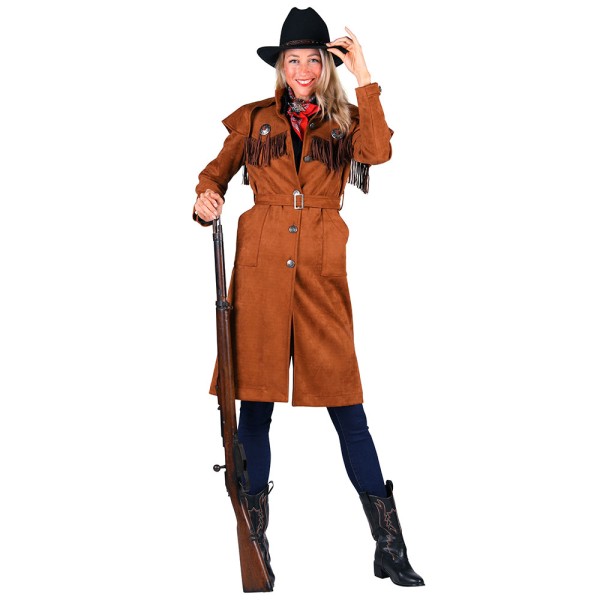 Damen Mantel Western, braun