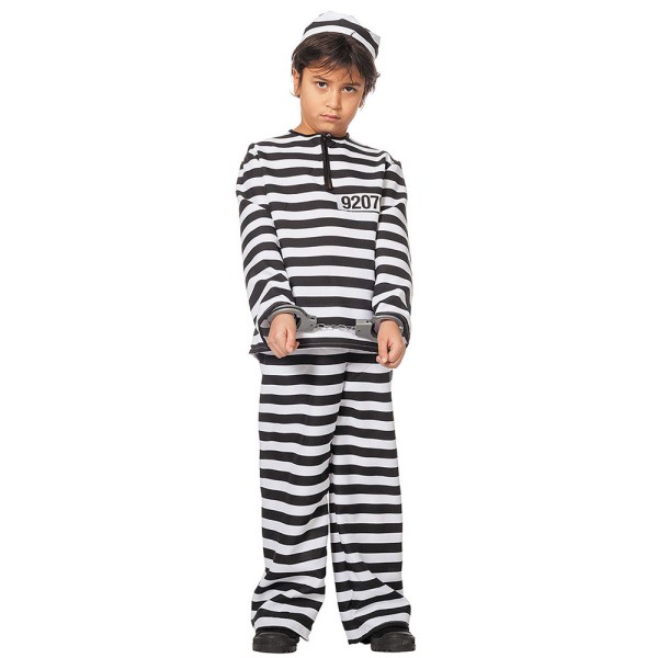 Kinder Sträfling, 3-Teilig, schwarz/weiss