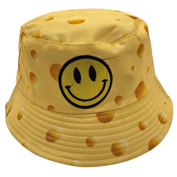 Bucket Mütze, Smile Cheese Face, gelb