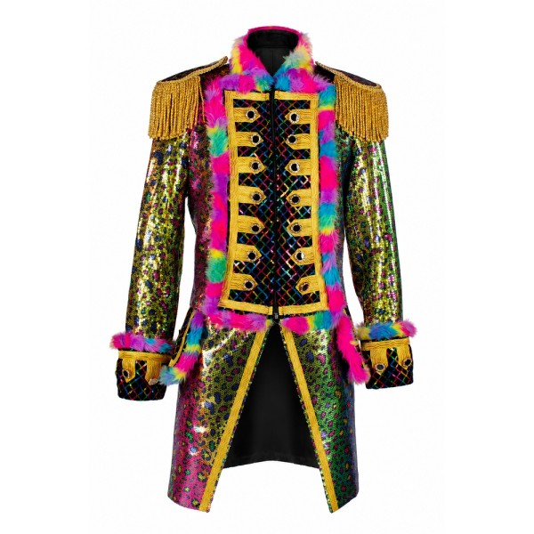 Damen Pailletten Jacke "Rainbow", bunt