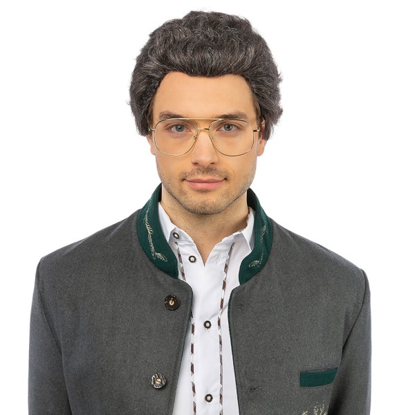 Herren Perücke Franz, grau
