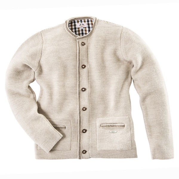 Herren Strickjacke Hausstein, natur