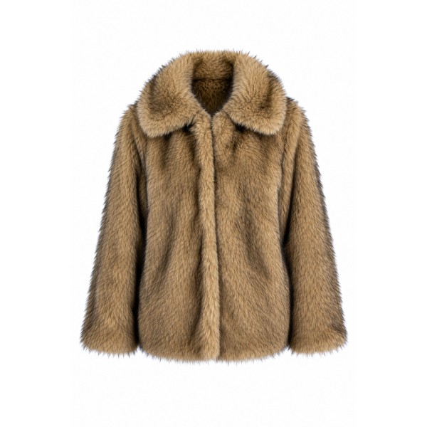 Pelz Mantel "Party Bear", braun, unisex