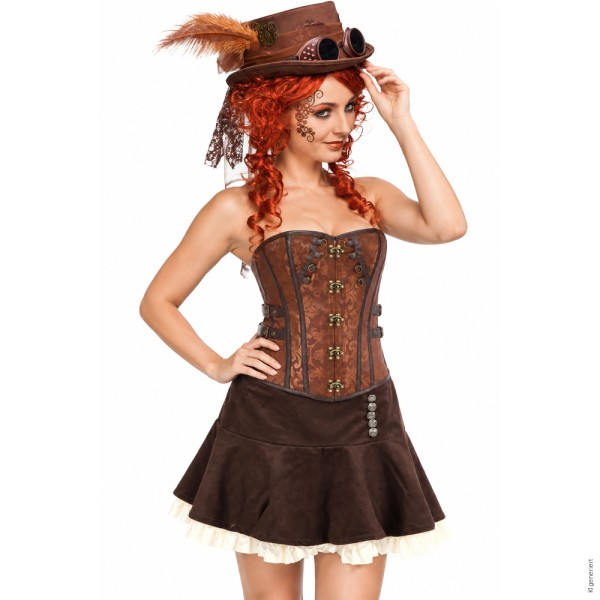 Korsage Steampunk, braun