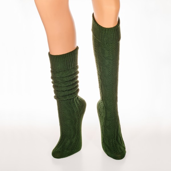 Herren Trachtensocken, knielang, grün