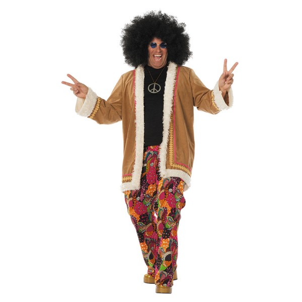 Hippie mit langen Mantel