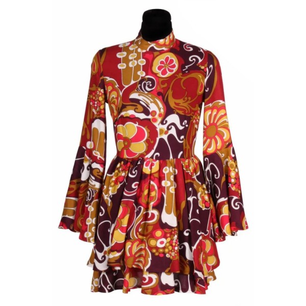 Damen Seventies Kleid, rot