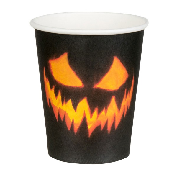 Papierbecher Creepy Pumpkin, 10 Stk.