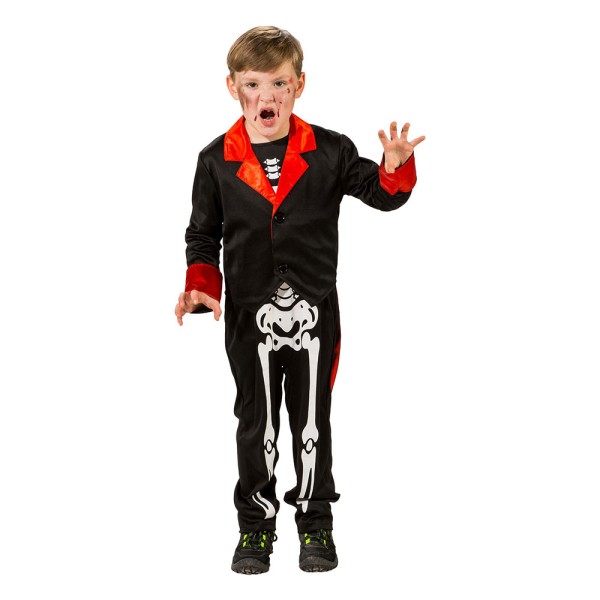 Kinder Frack mit Skelett Anzug