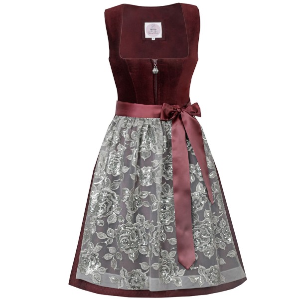 Dirndl Veitsbronn, 58 cm, wine/taupe