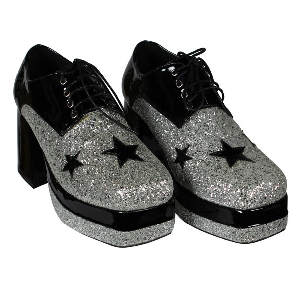 Plateau Schuhe Glam Rock, silber
