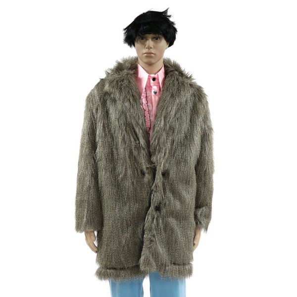 Pelzmantel, grau, fein